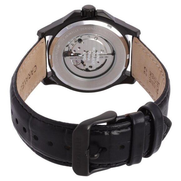 NWT Authentic Caravelle Dress Automatic Black Dial Men's Watch - Picture 3 of 3